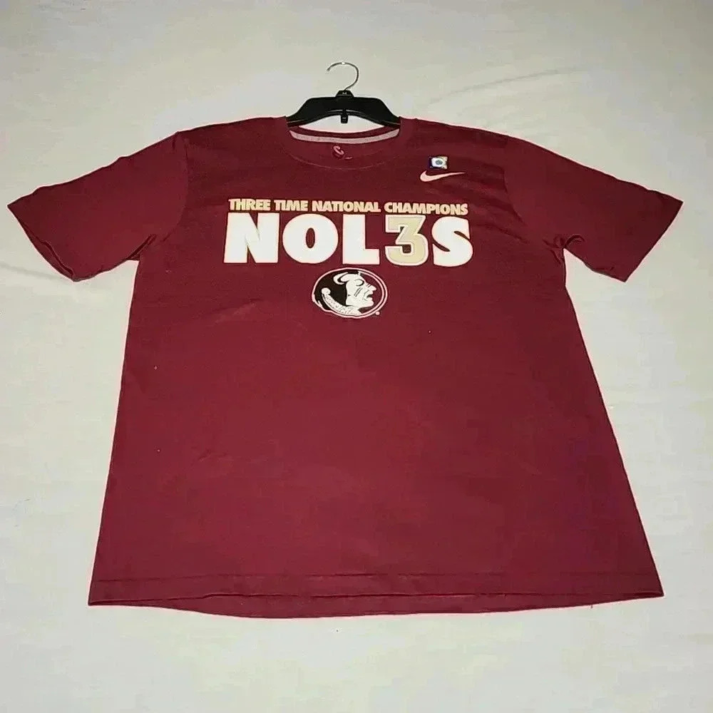 Nike authentic official Florida state seminoles 3 time championship apparel nwot